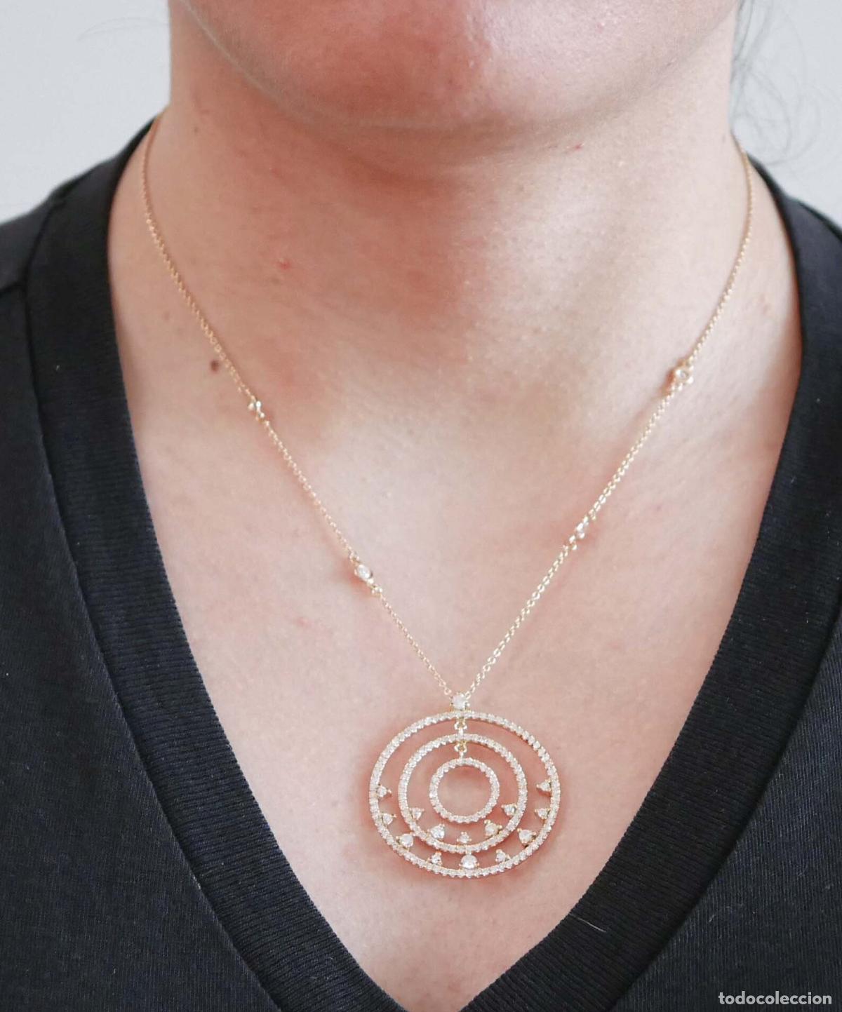 Joyeria: Collar de diamantes y oro rosa de 18 quilates - Foto 3