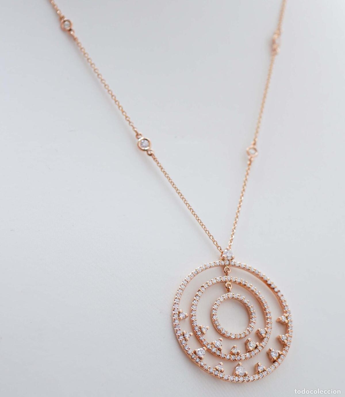 Joyeria: Collar de diamantes y oro rosa de 18 quilates - Foto 4