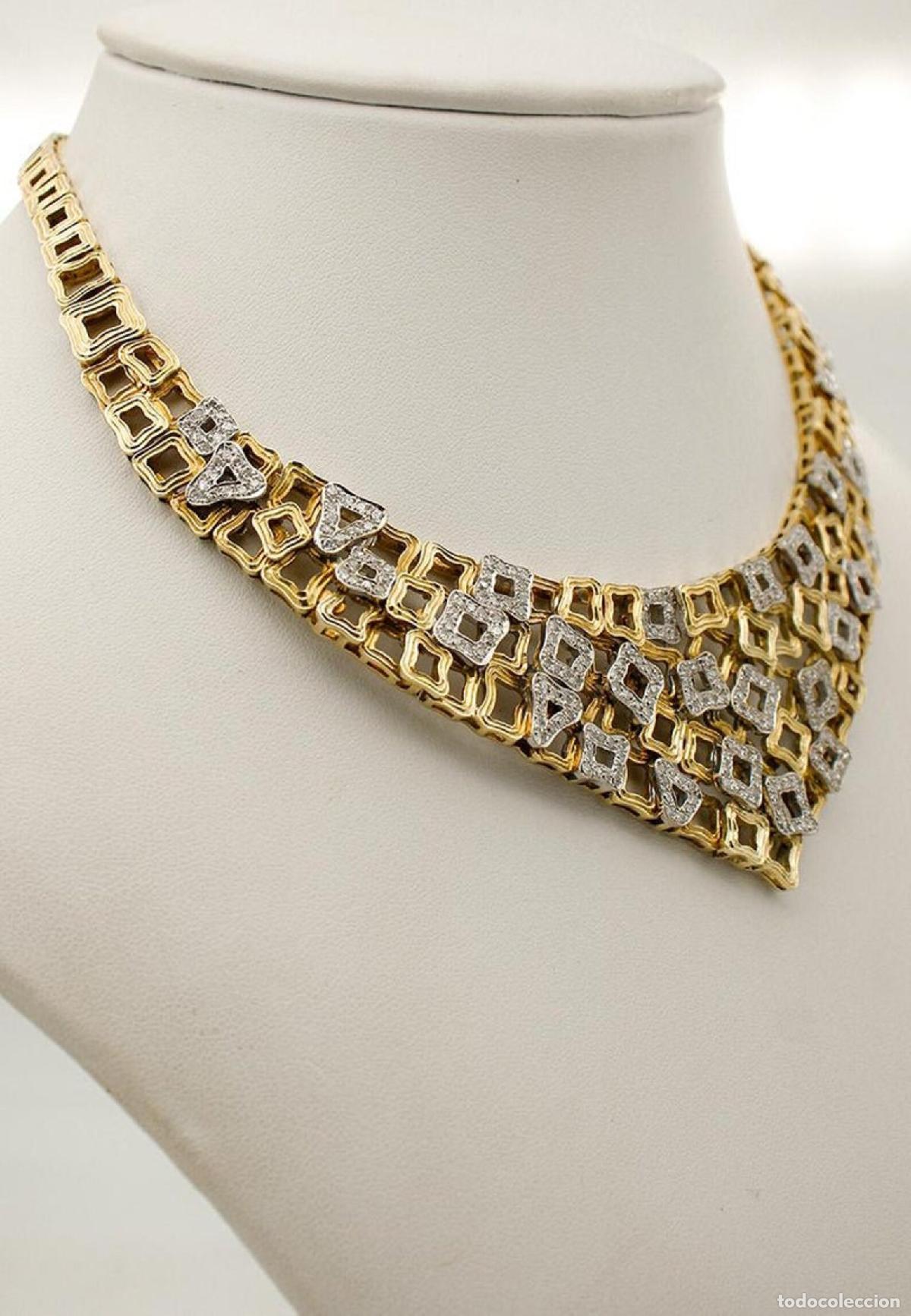 Joyeria: Collar de diamantes, oro blanco y amarillo - Foto 11