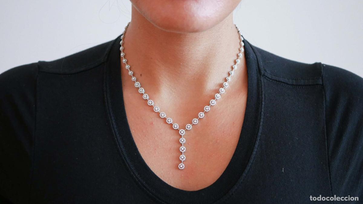 Joyeria: Collar de diamantes y oro blanco de 18 quilates - Foto 9