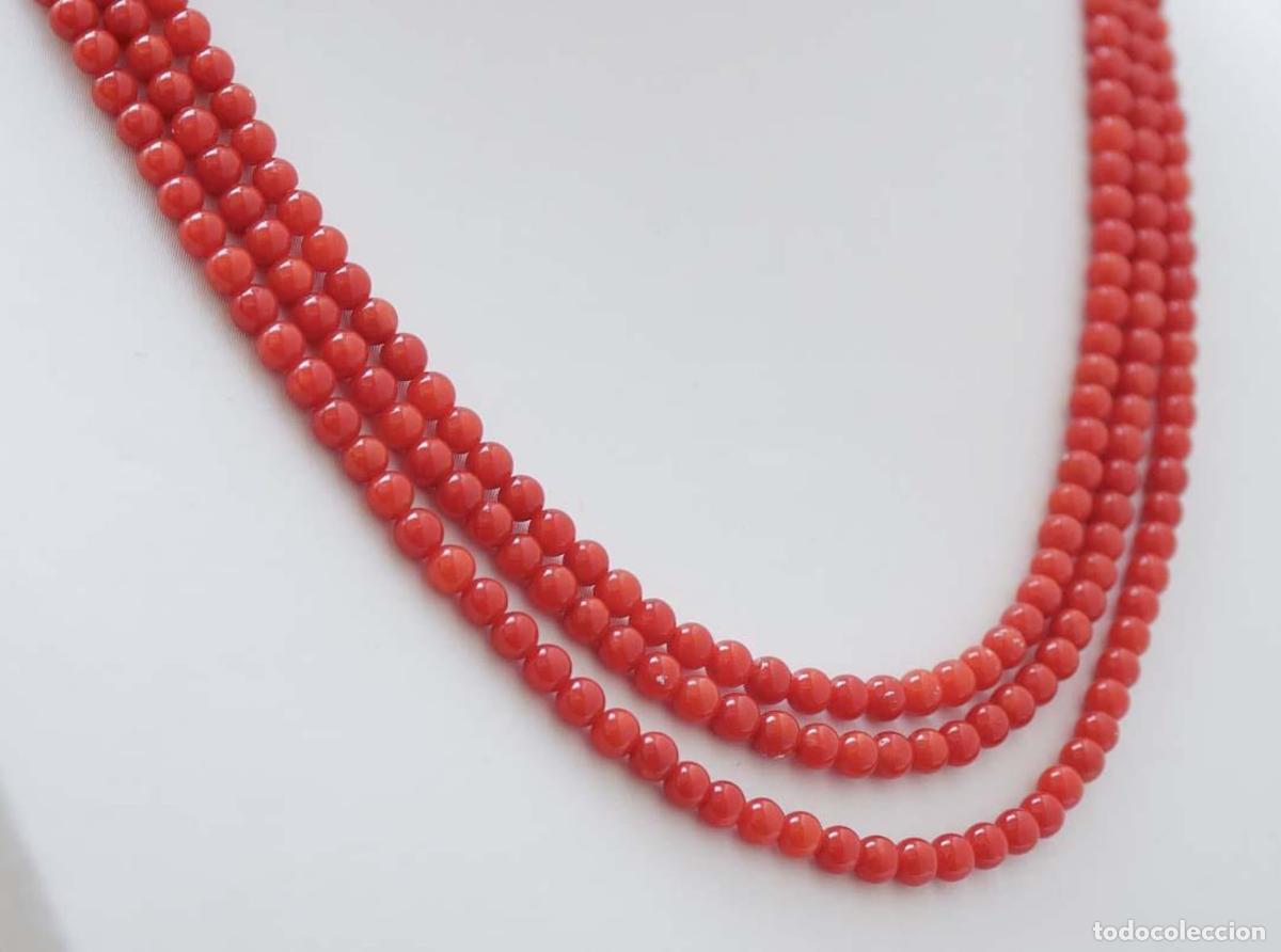 Joyeria: Collar de coral y oro amarillo de 18 quilates - Foto 7
