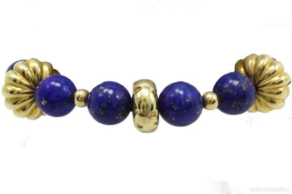 Joyeria: Pulsera de eslabones de oro y lapisl&aacute;zuli - Foto 8