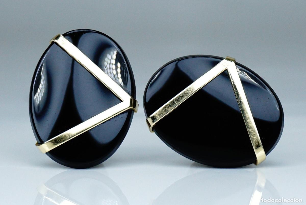 Joyeria: Pendientes vintage de &oacute;nix en oro - Foto 5