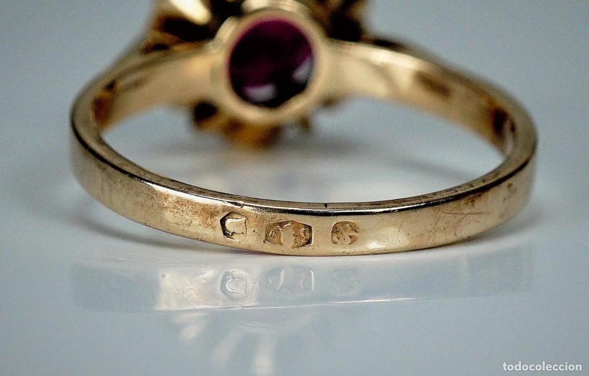 Joyeria: Anillo de compromiso vintage con rub&iacute; en oro rosa - Foto 14