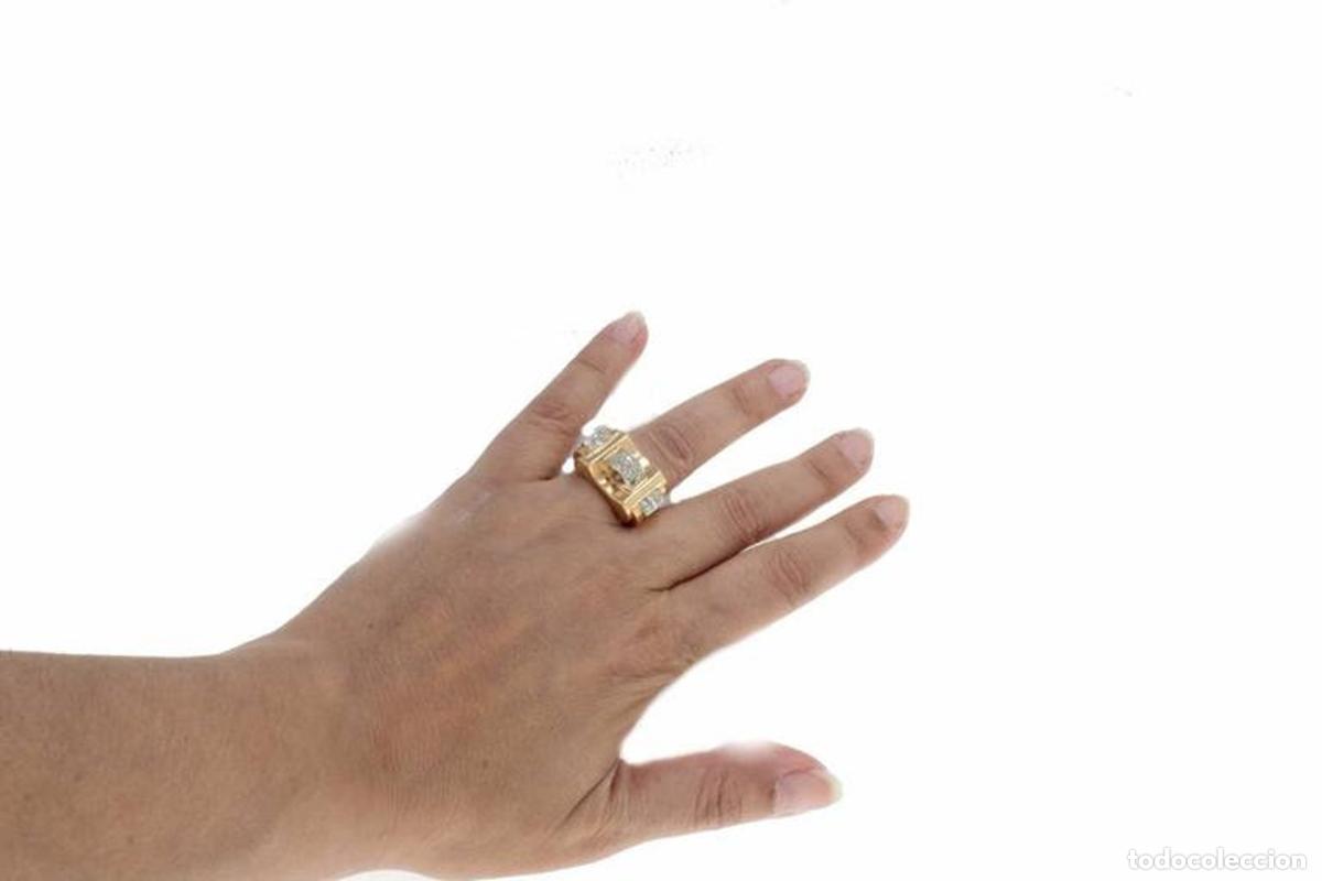 Joyeria: Anillo de moda de oro amarillo con diamantes hecho a mano - Foto 8