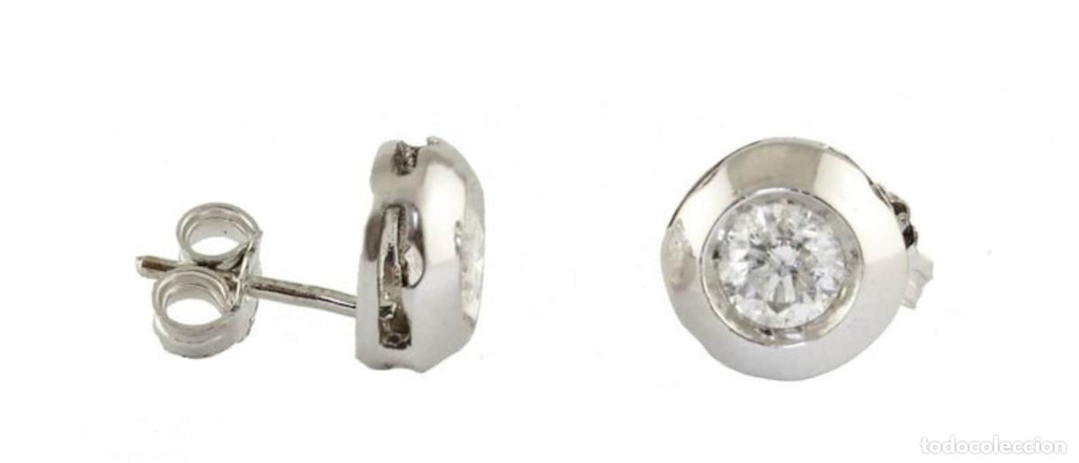 Joyeria: Pendientes de oro blanco con diamantes blancos - Foto 2