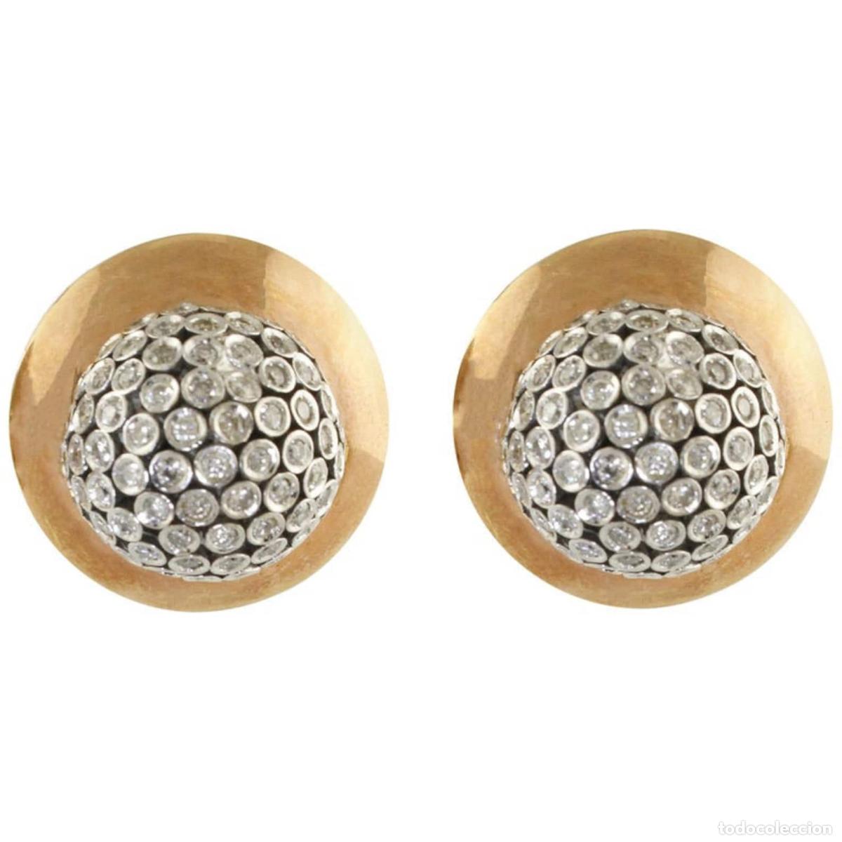 Joyeria: Pendientes de c&uacute;pula de diamantes y oro rosa - Foto 1