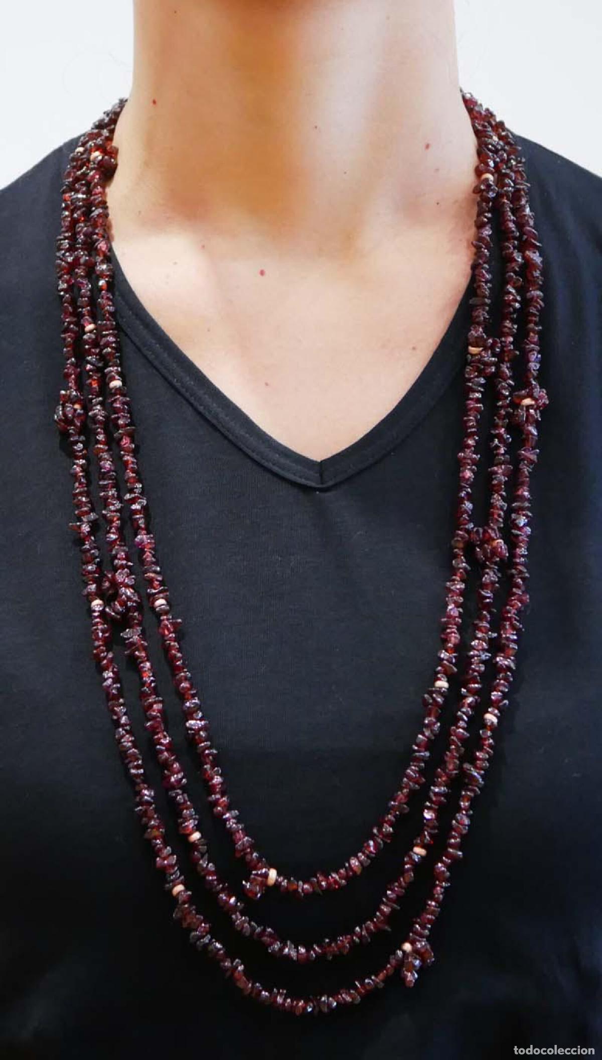 Joyeria: Collar de m&uacute;ltiples hilos con granates - Foto 2