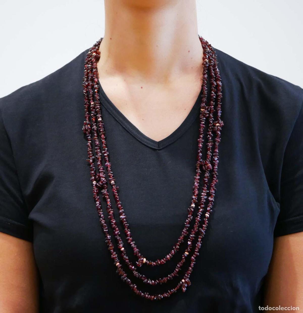 Joyeria: Collar de m&uacute;ltiples hilos con granates - Foto 3