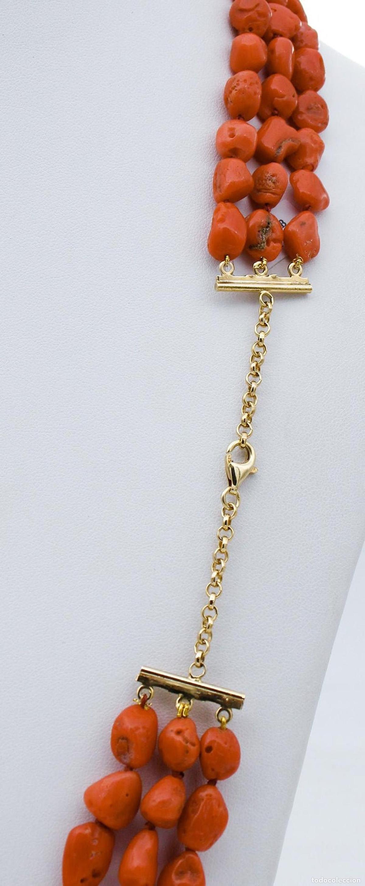 Joyeria: Collar de varias vueltas con coral y cierre de plata - Foto 7