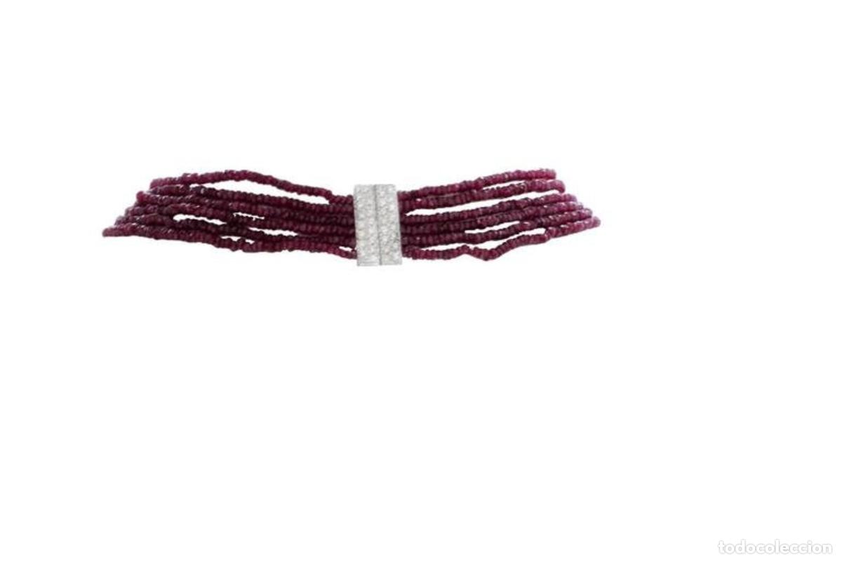 Joyeria: Collar de rub&iacute;, diamantes y oro blanco - Foto 6