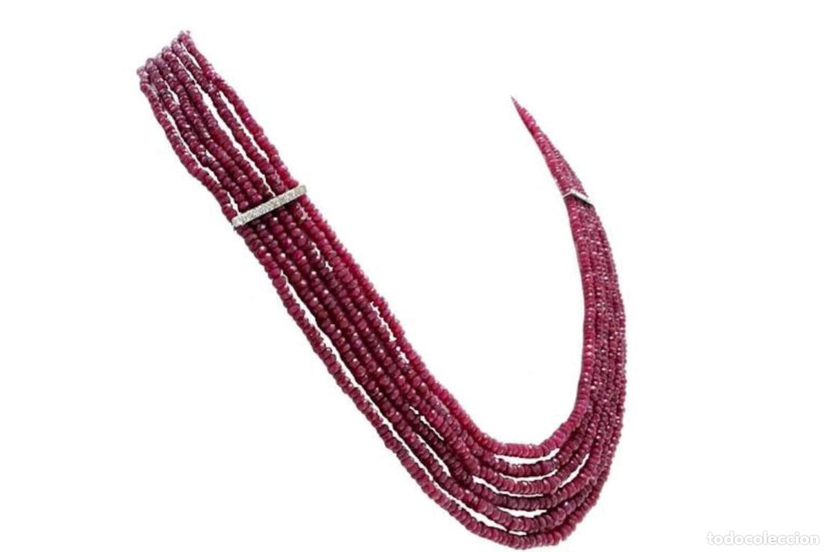 Joyeria: Collar de rub&iacute;, diamantes y oro blanco - Foto 7