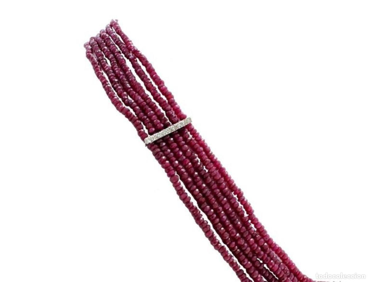 Joyeria: Collar de rub&iacute;, diamantes y oro blanco - Foto 8