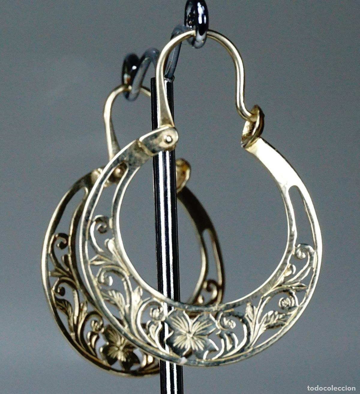 Joyeria: Pendientes vintage de oro de los a&ntilde;os 50 - Foto 7