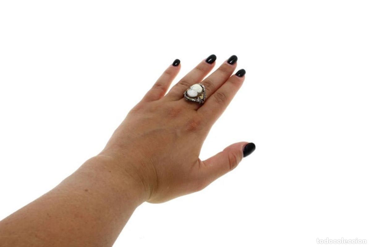 Joyeria: Anillo de camafeo de oro, plata y diamantes - Foto 7