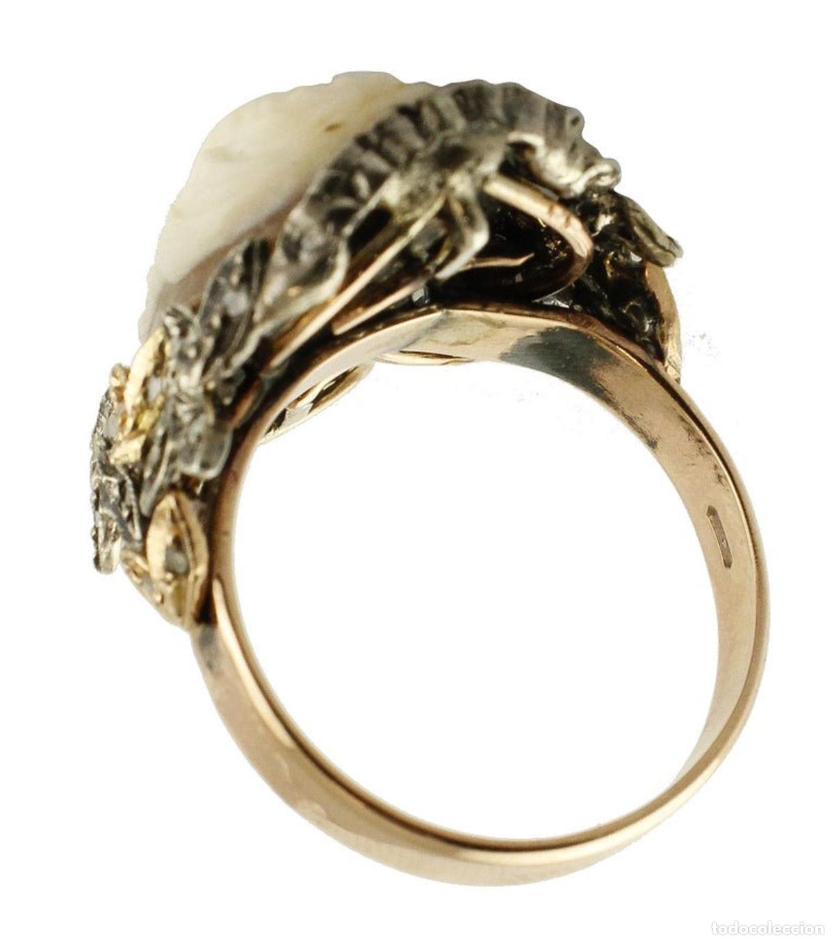 Joyeria: Anillo de camafeo de oro, plata y diamantes - Foto 10