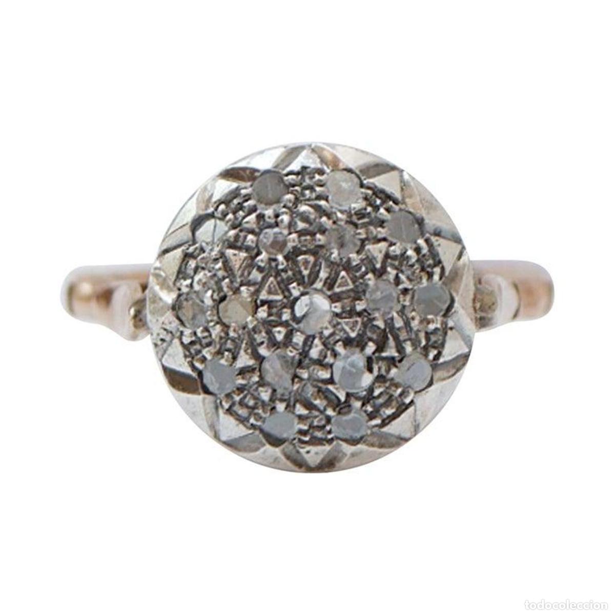 Joyeria: Anillo de diamantes, oro rosa y plata - Foto 1