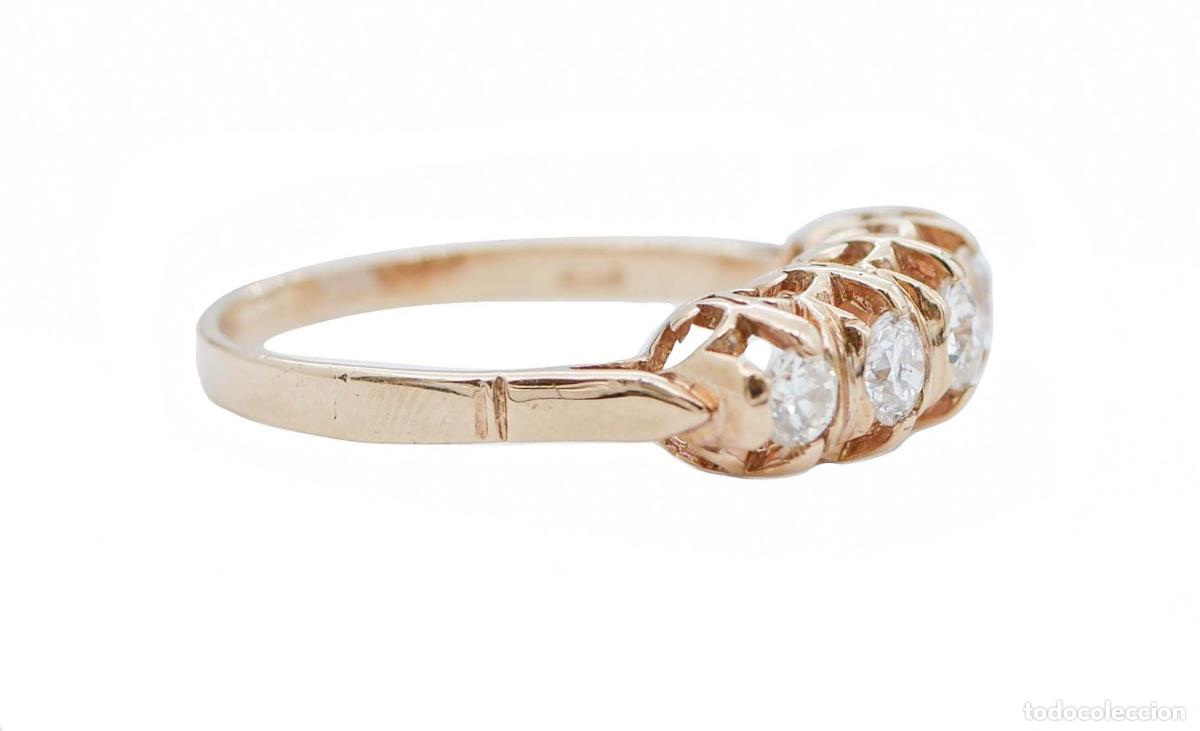 Joyeria: Anillo de oro rosa con diamantes - Foto 6