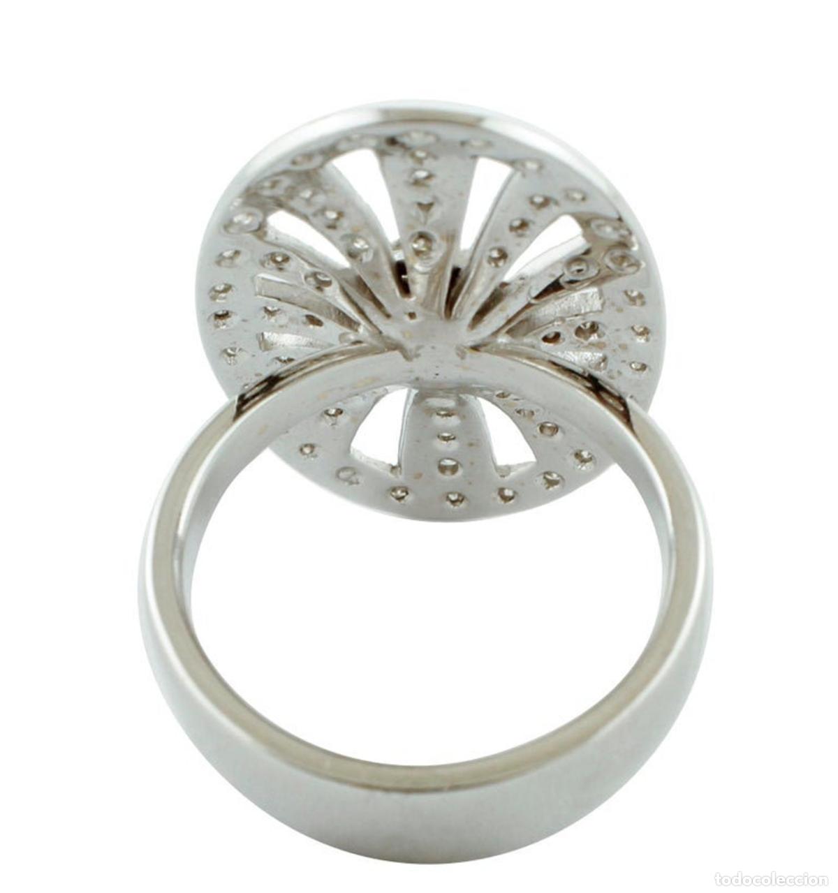 Joyeria: Anillo de moda de oro blanco de 18 quilates con diamantes blancos - Foto 5