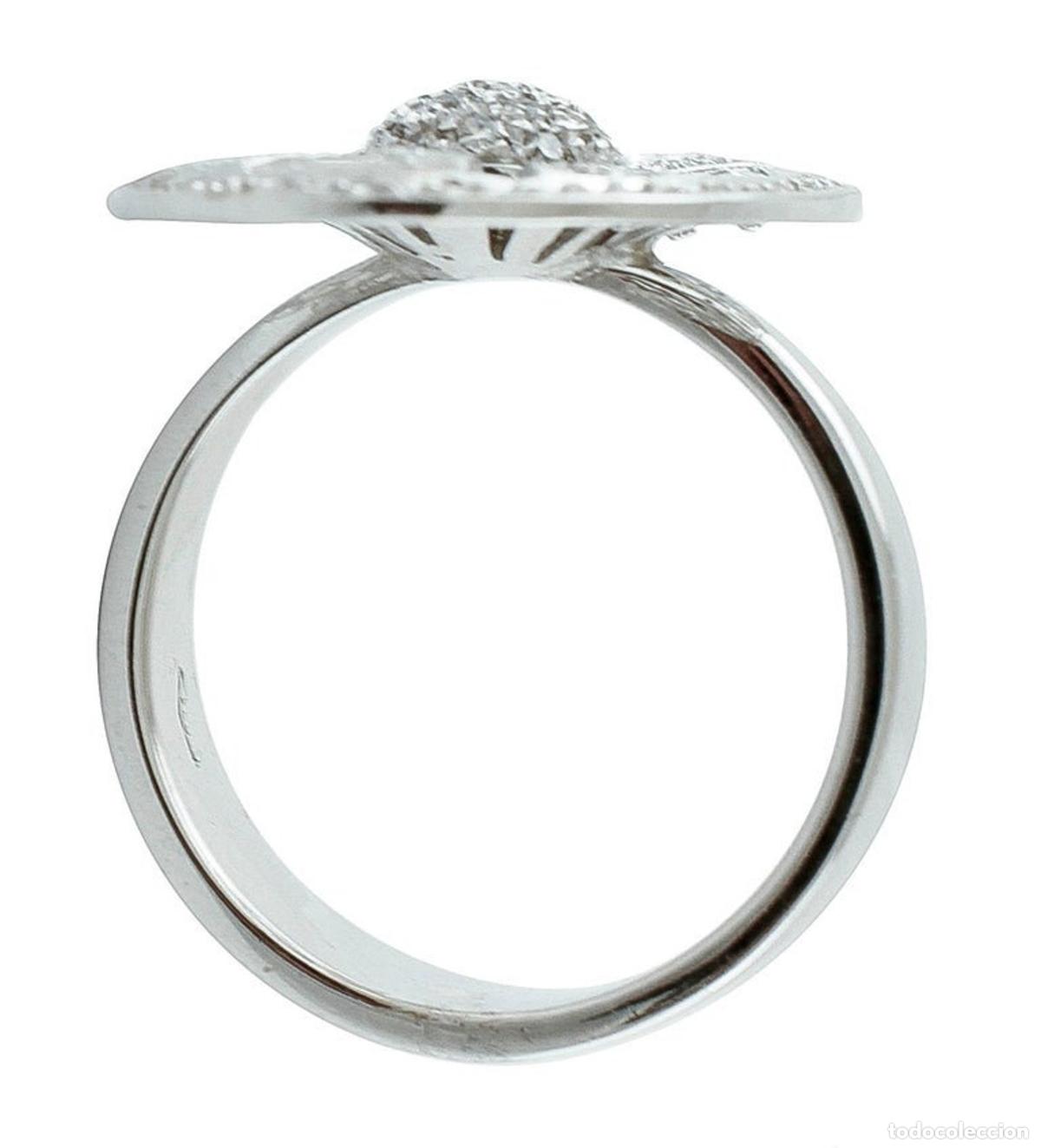 Joyeria: Anillo de moda de oro blanco de 18 quilates con diamantes blancos - Foto 6
