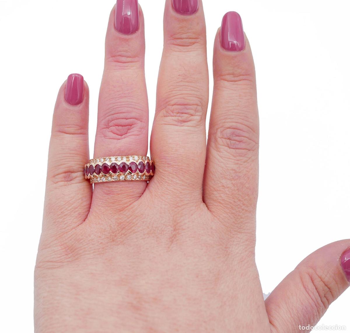 Joyeria: Anillo de rub&iacute;es, diamantes y oro rosa - Foto 9