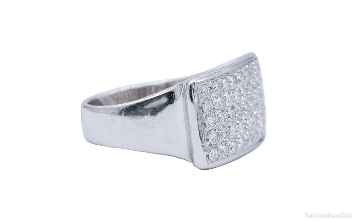 Joyeria: Anillo de oro blanco de 18 quilates con diamantes - Foto 6