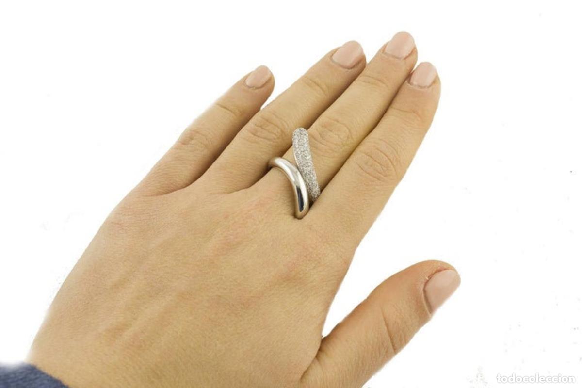 Joyeria: Anillo de oro blanco con diamantes blancos - Foto 8