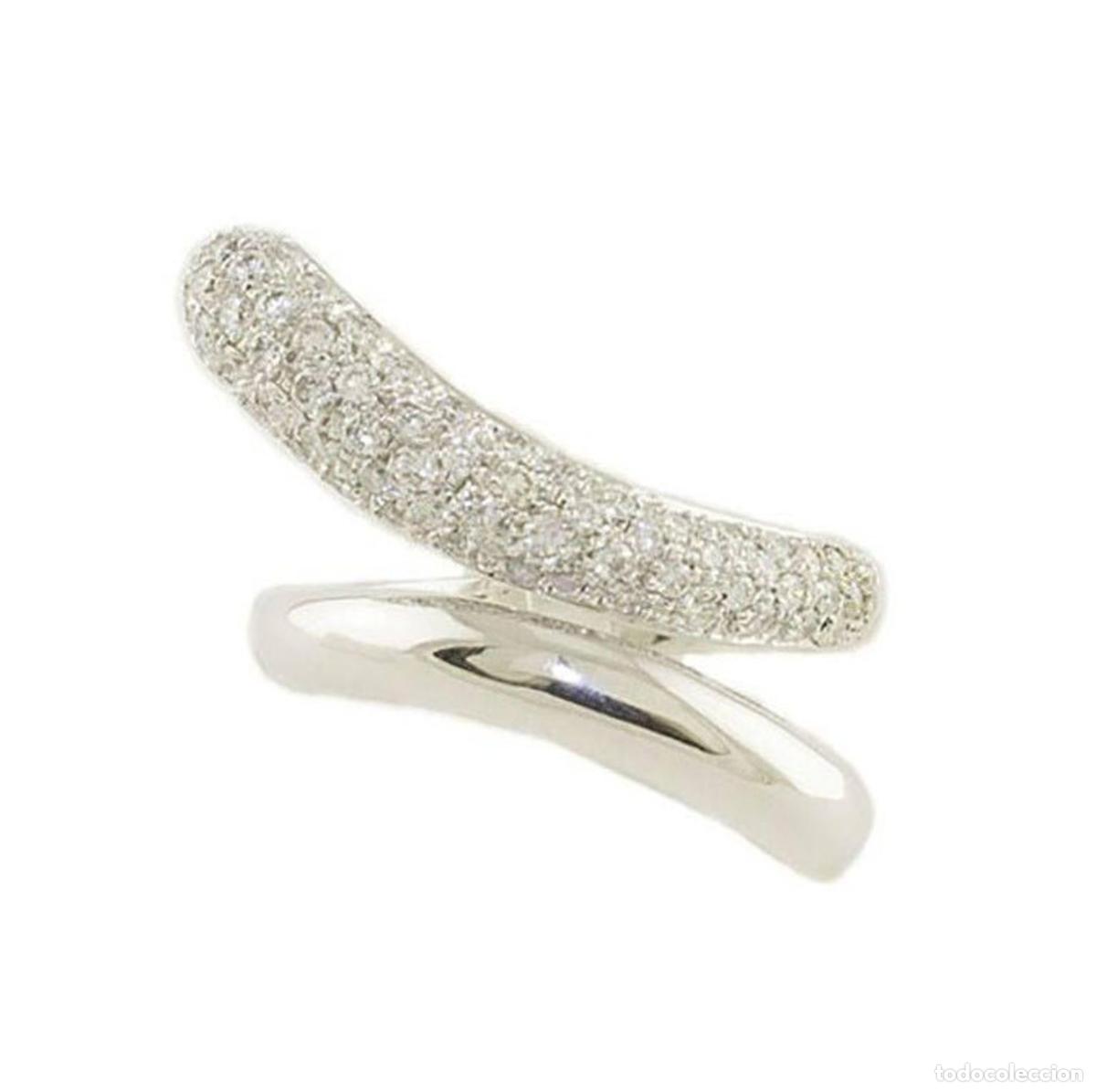 Joyeria: Anillo de oro blanco con diamantes blancos - Foto 1