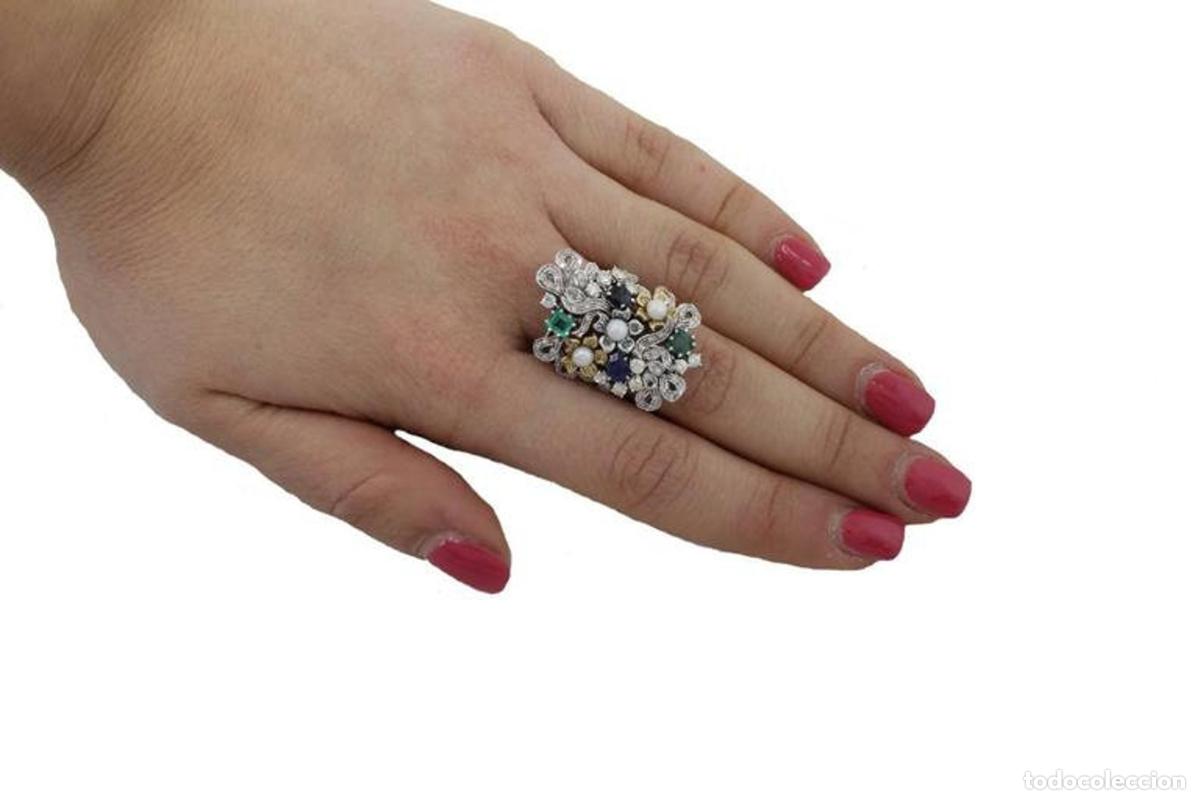 Joyeria: Anillo de oro con perla y diamante - Foto 8
