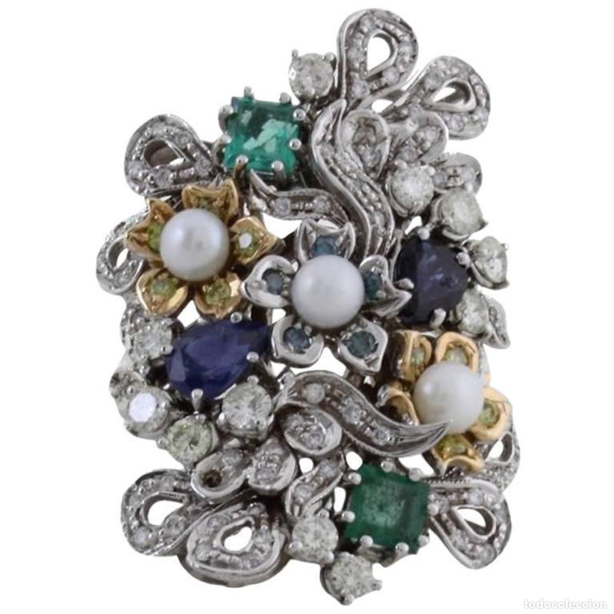 Joyeria: Anillo de oro con perla y diamante - Foto 1
