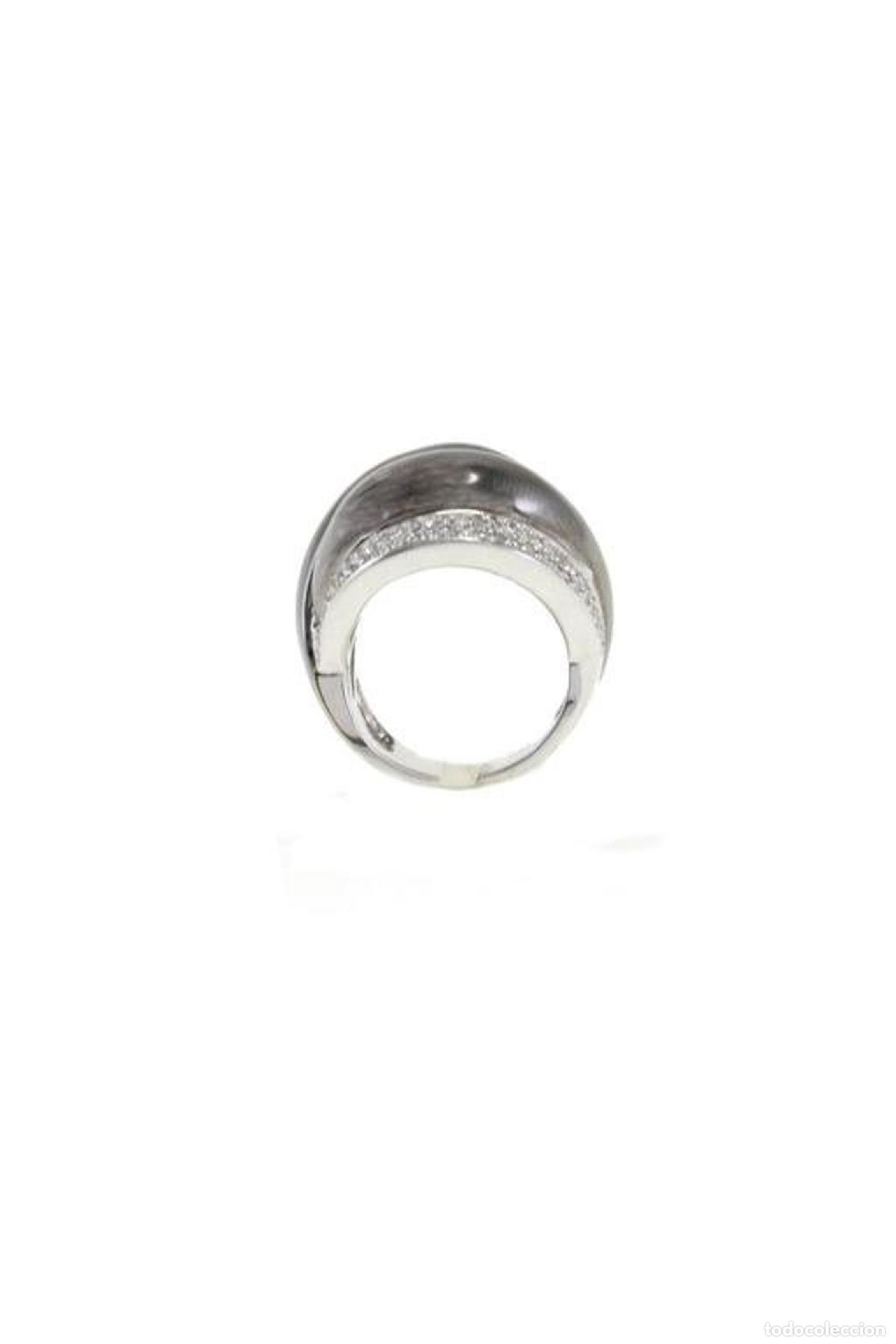 Joyeria: Anillo de oro blanco y negro con diamantes en forma de c&uacute;pula - Foto 7