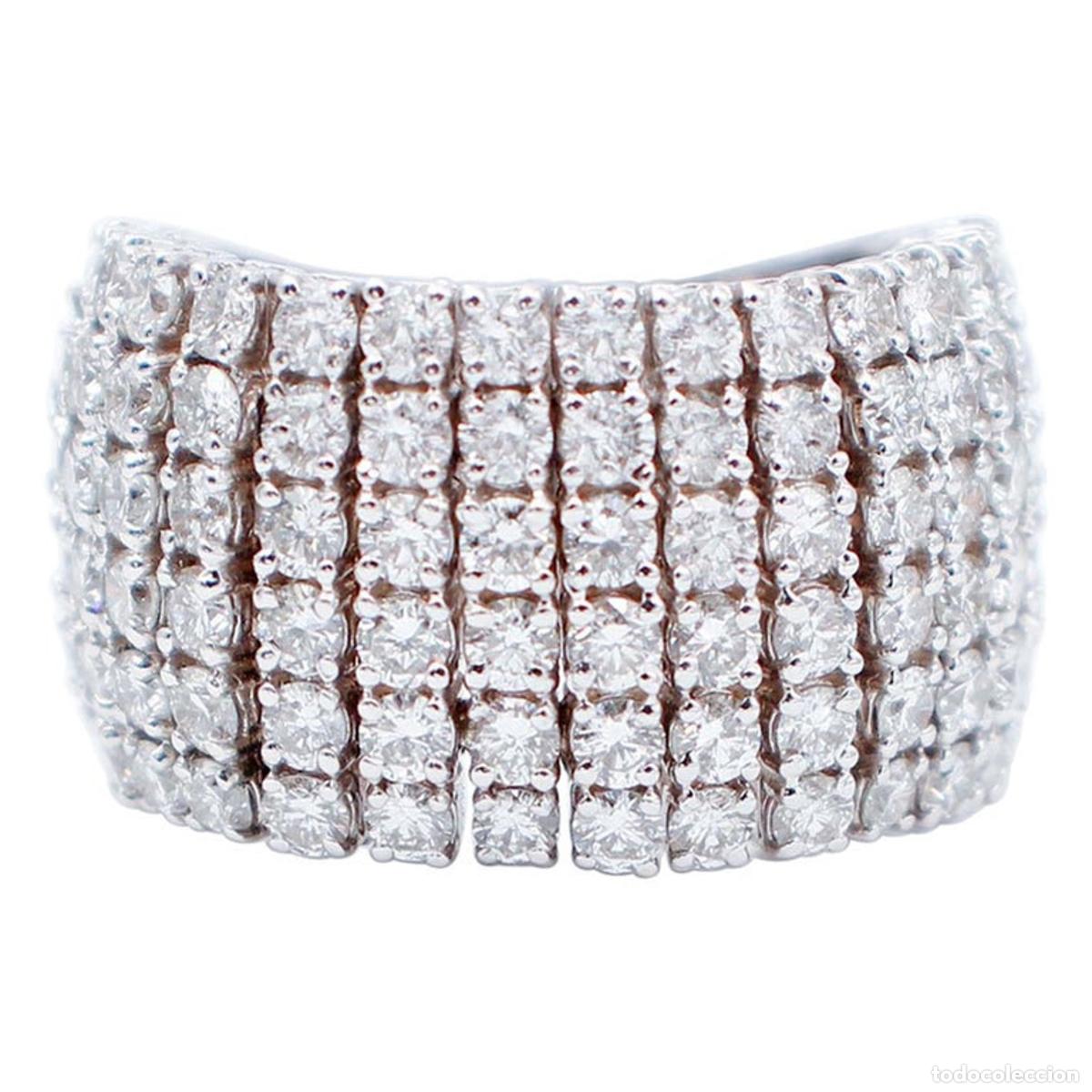 Joyeria: Anillo de oro blanco de 18 quilates con diamantes - Foto 1