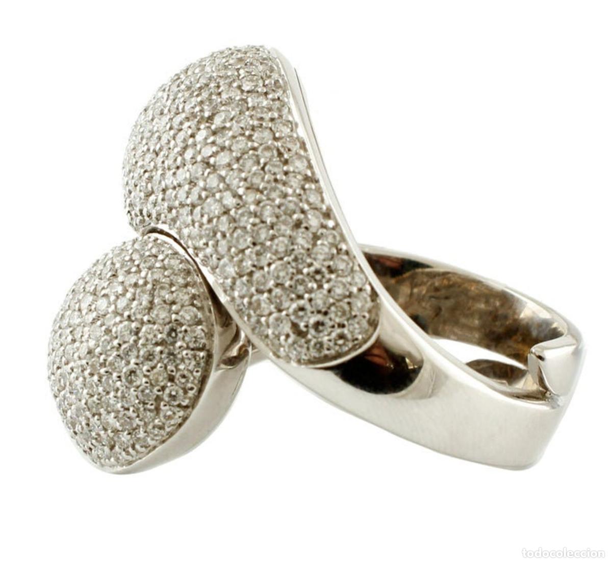 Joyeria: Anillo de c&uacute;pula de diamantes y oro blanco de 18 quilates - Foto 9