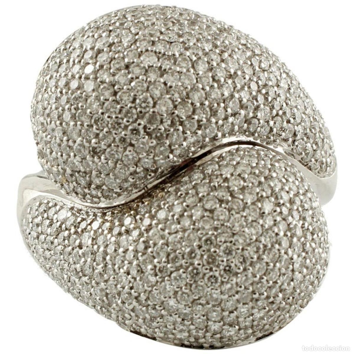 Joyeria: Anillo de c&uacute;pula de diamantes y oro blanco de 18 quilates - Foto 1