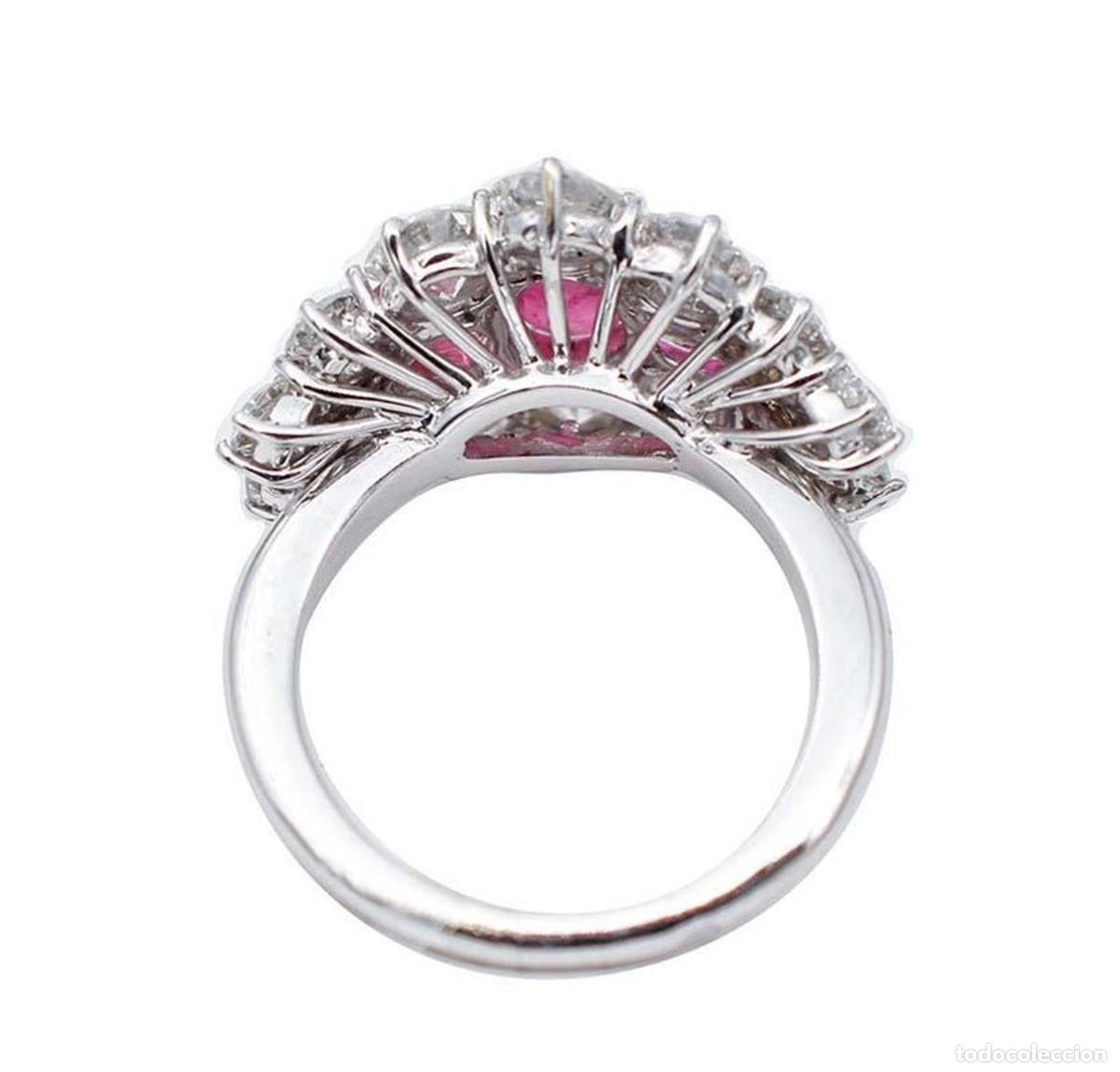 Joyeria: Anillo de oro blanco con rub&iacute;es y diamantes - Foto 6