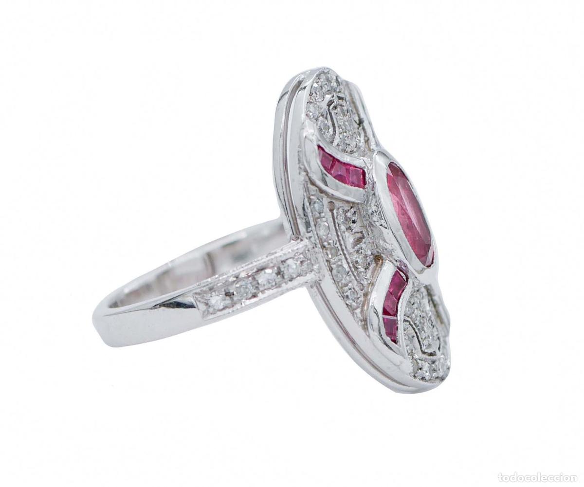Joyeria: Anillo de rub&iacute;es, diamantes y platino - Foto 7