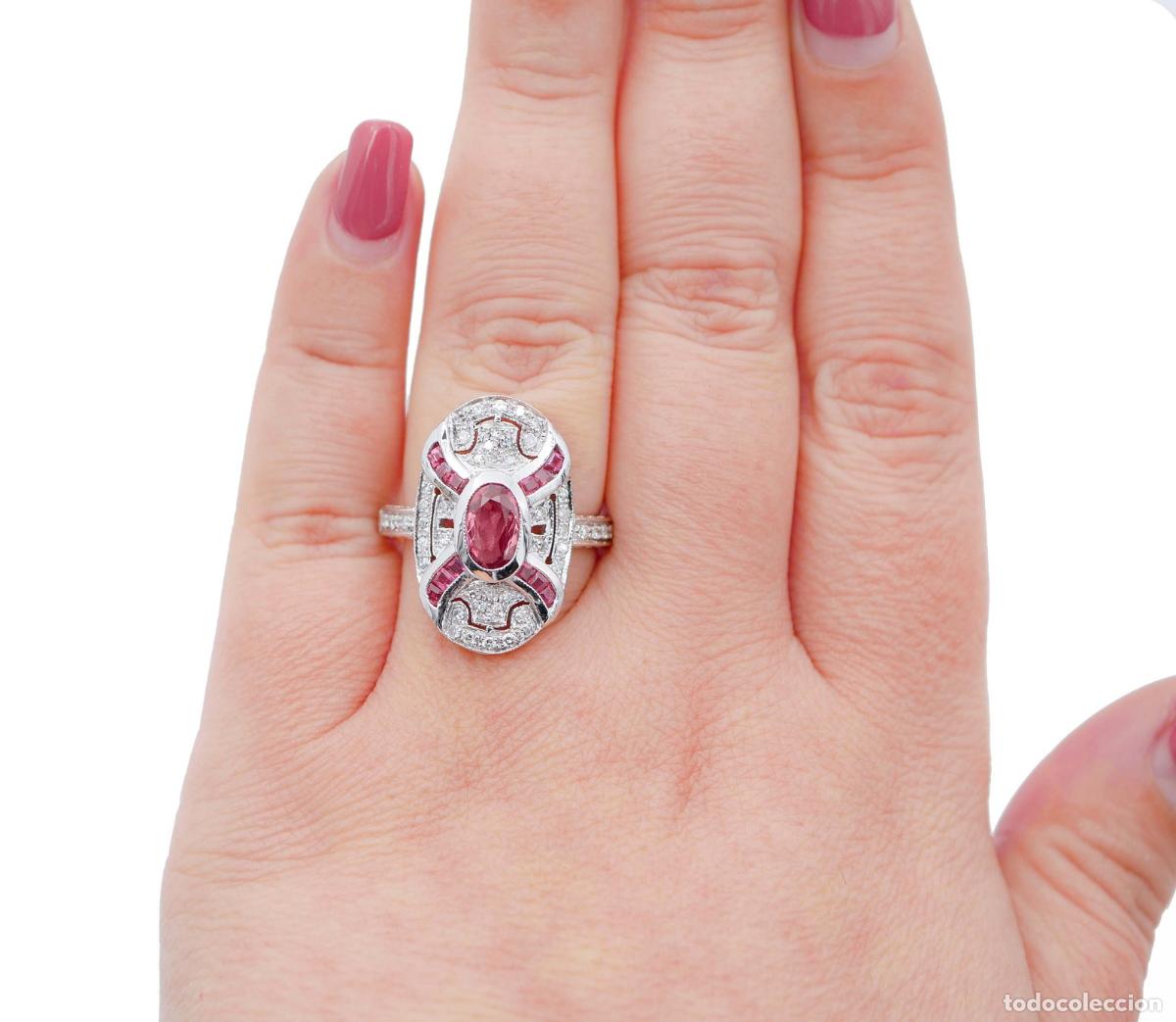 Joyeria: Anillo de rub&iacute;es, diamantes y platino - Foto 9