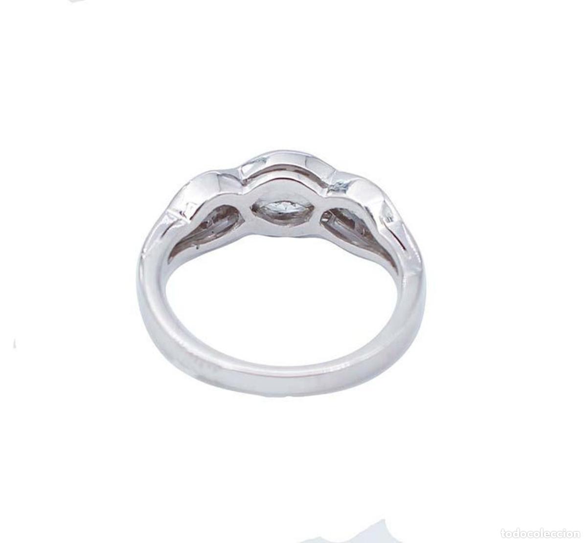 Joyeria: Anillo de oro blanco de 18 quilates con diamantes - Foto 6