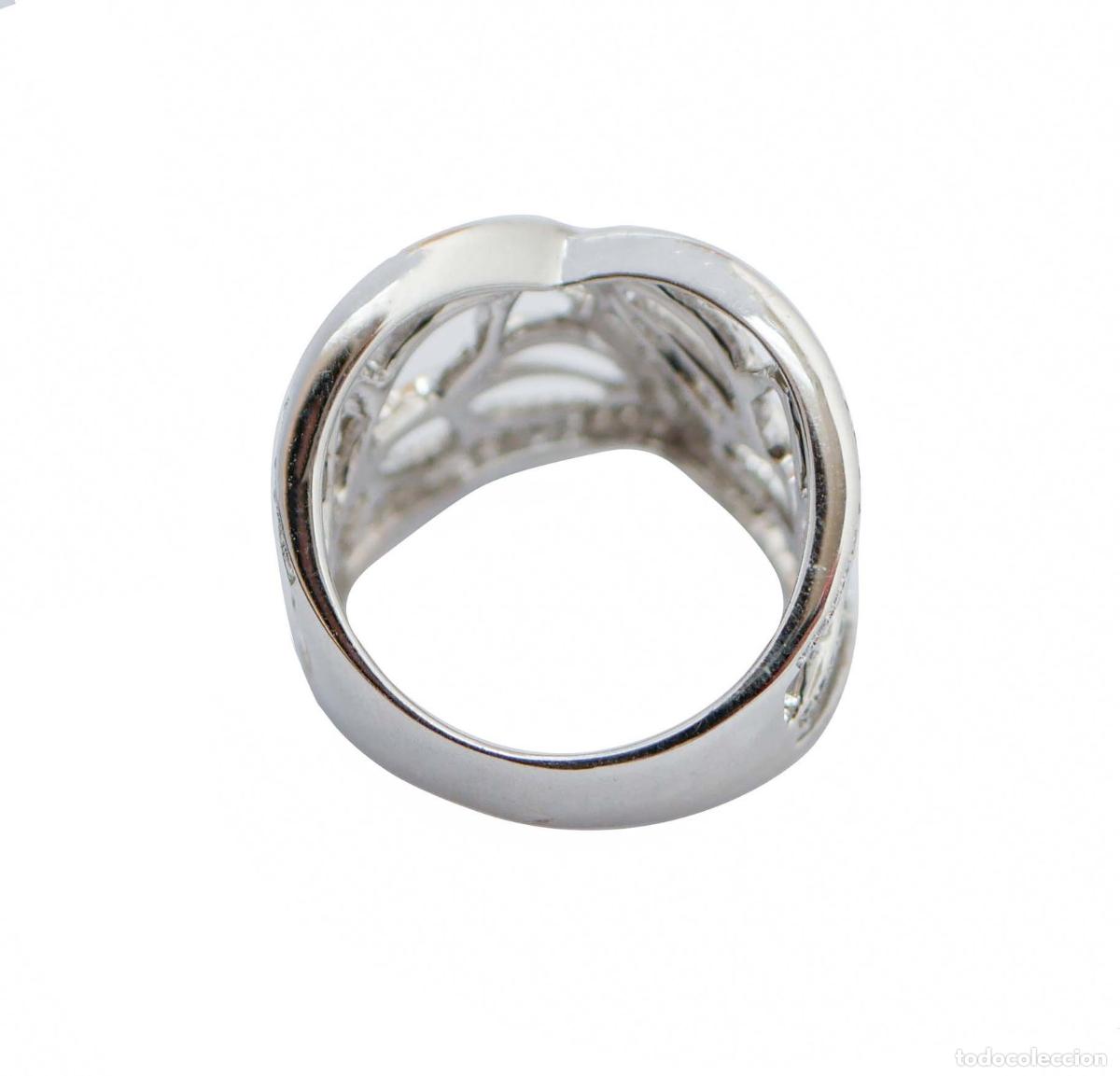 Joyeria: Anillo de oro blanco de 18 quilates con diamantes - Foto 7