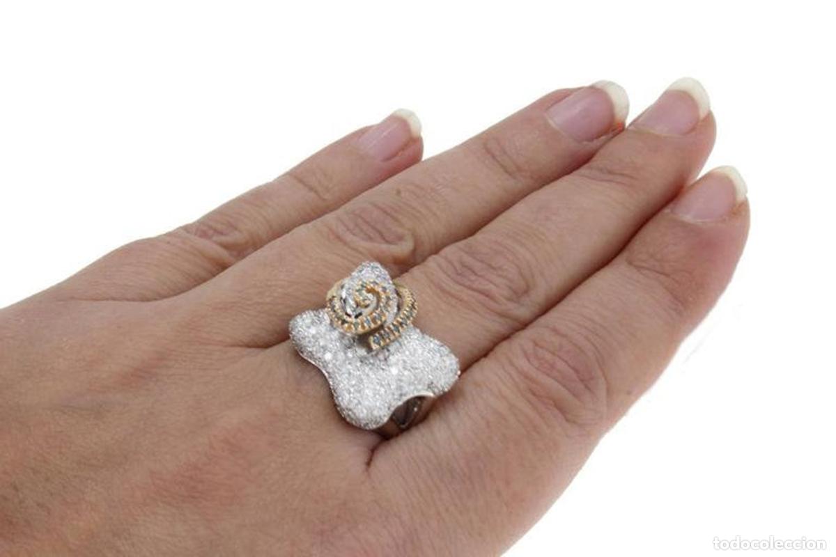 Joyeria: Anillo de moda en oro blanco y amarillo de 18 kt con diamantes - Foto 9