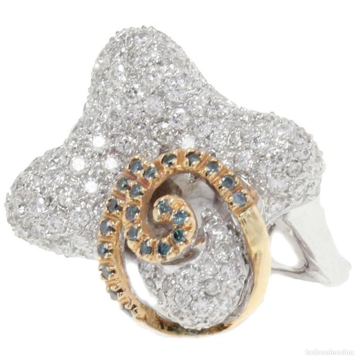 Joyeria: Anillo de moda en oro blanco y amarillo de 18 kt con diamantes - Foto 1