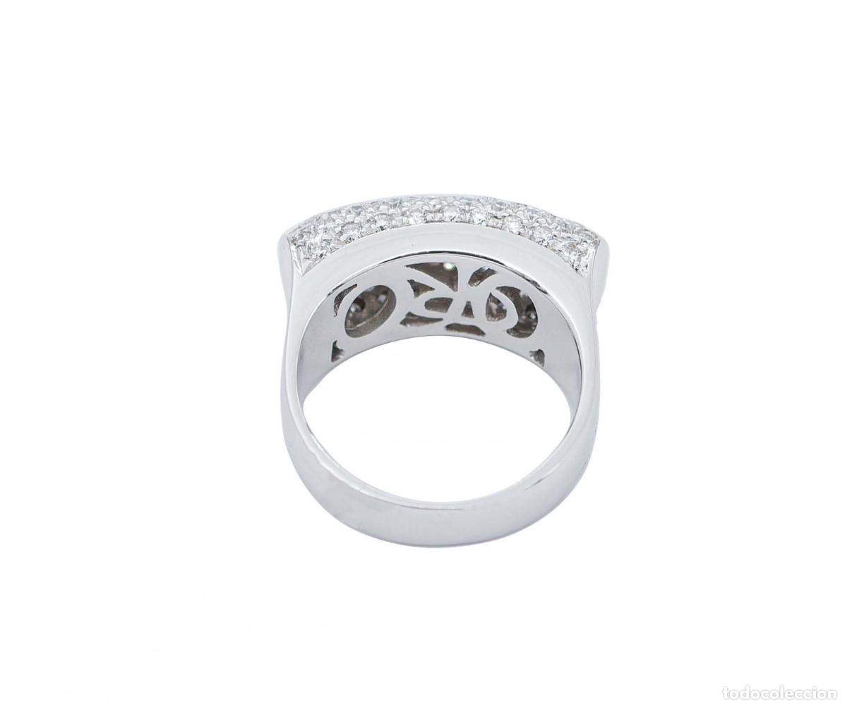 Joyeria: Anillo de oro blanco de 18 quilates con diamantes - Foto 6