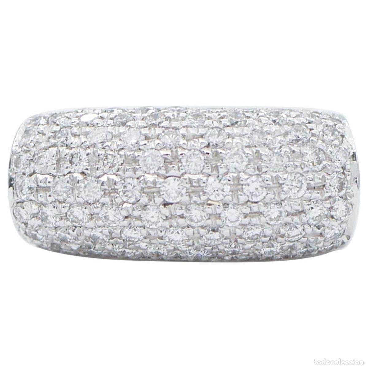 Joyeria: Anillo de oro blanco de 18 quilates con diamantes - Foto 1