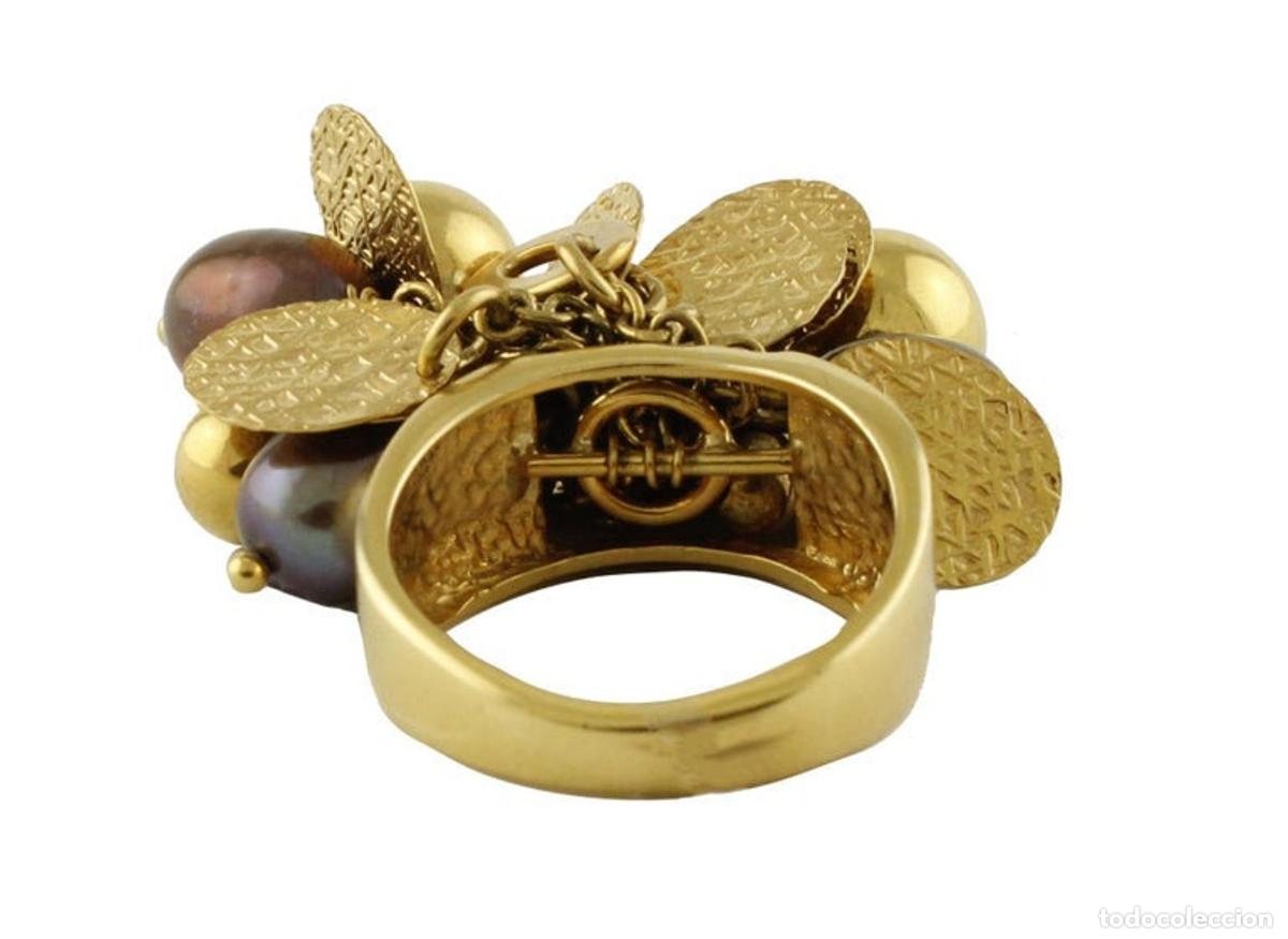 Joyeria: Anillo de oro amarillo con perlas violetas - Foto 7