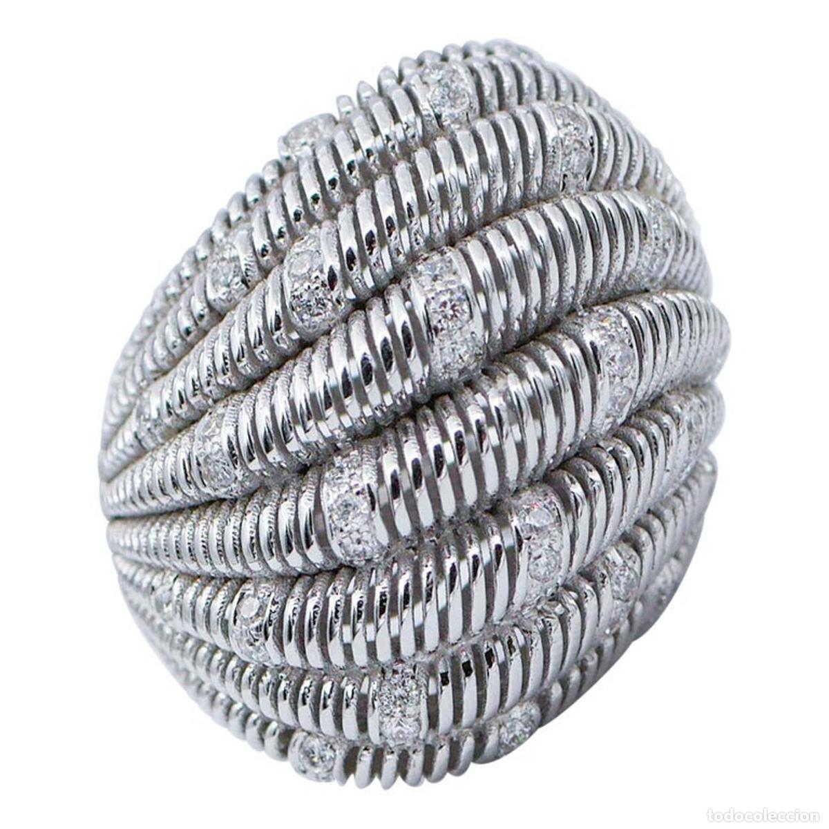 Joyeria: Anillo de oro blanco de 18 quilates con diamantes - Foto 1
