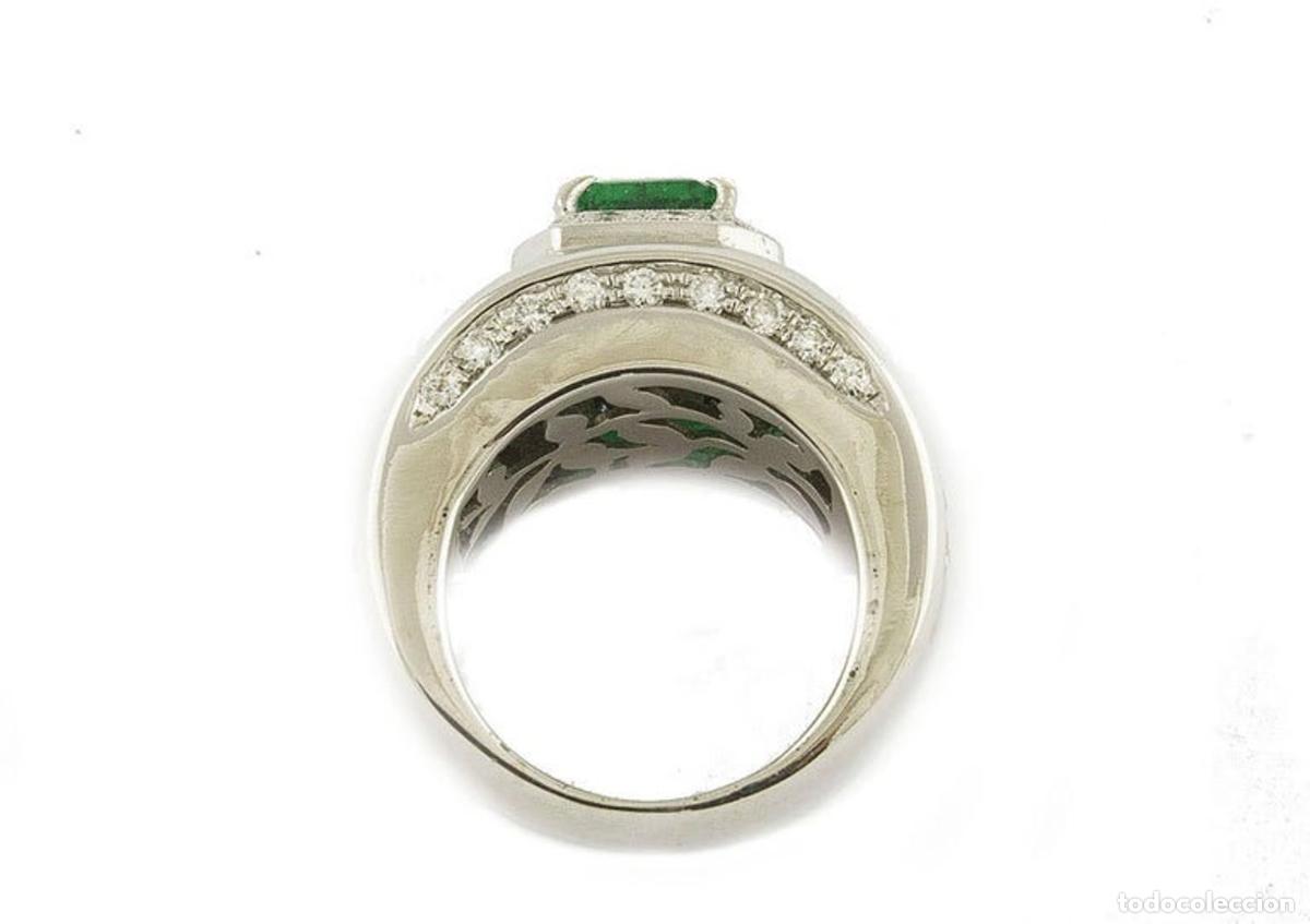 Joyeria: Anillo de oro blanco con diamantes y esmeralda - Foto 10