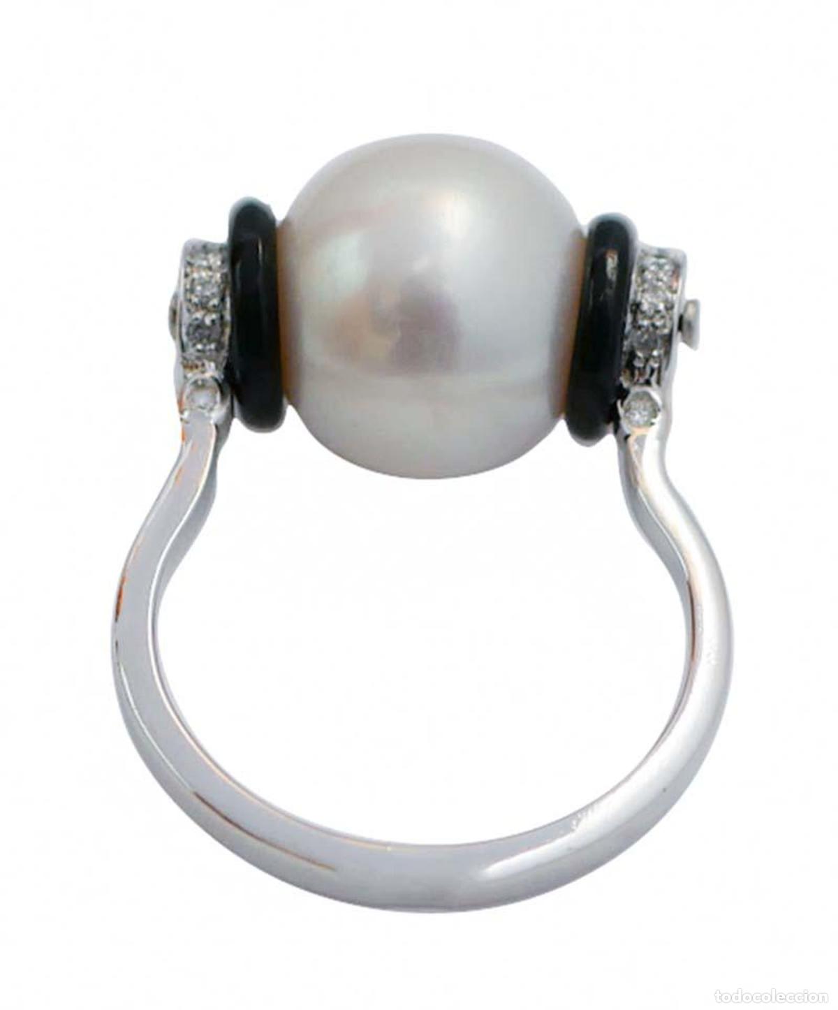 Joyeria: Pendientes de perla, &oacute;nix, diamantes y platino - Foto 5
