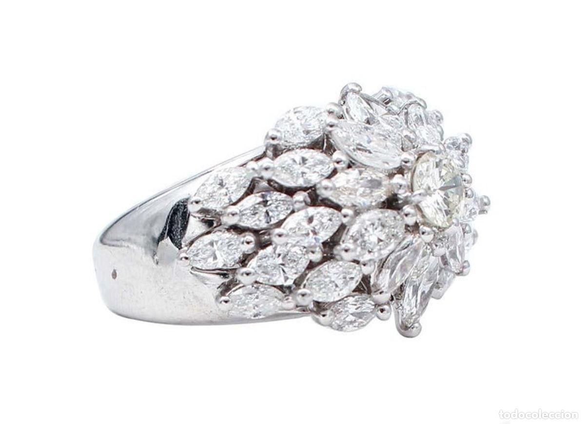 Joyeria: Anillo de oro blanco de 18 quilates con diamantes - Foto 6