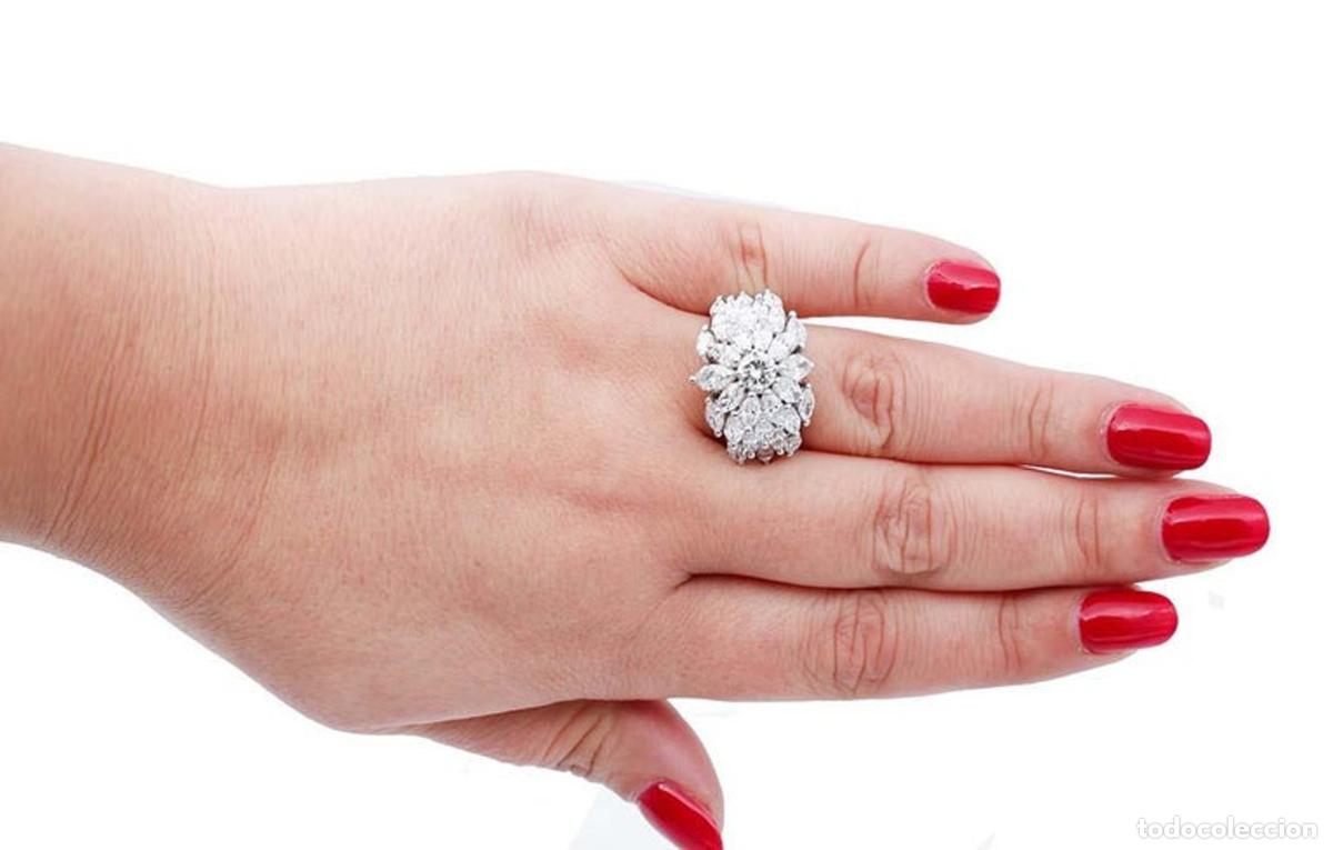 Joyeria: Anillo de oro blanco de 18 quilates con diamantes - Foto 7