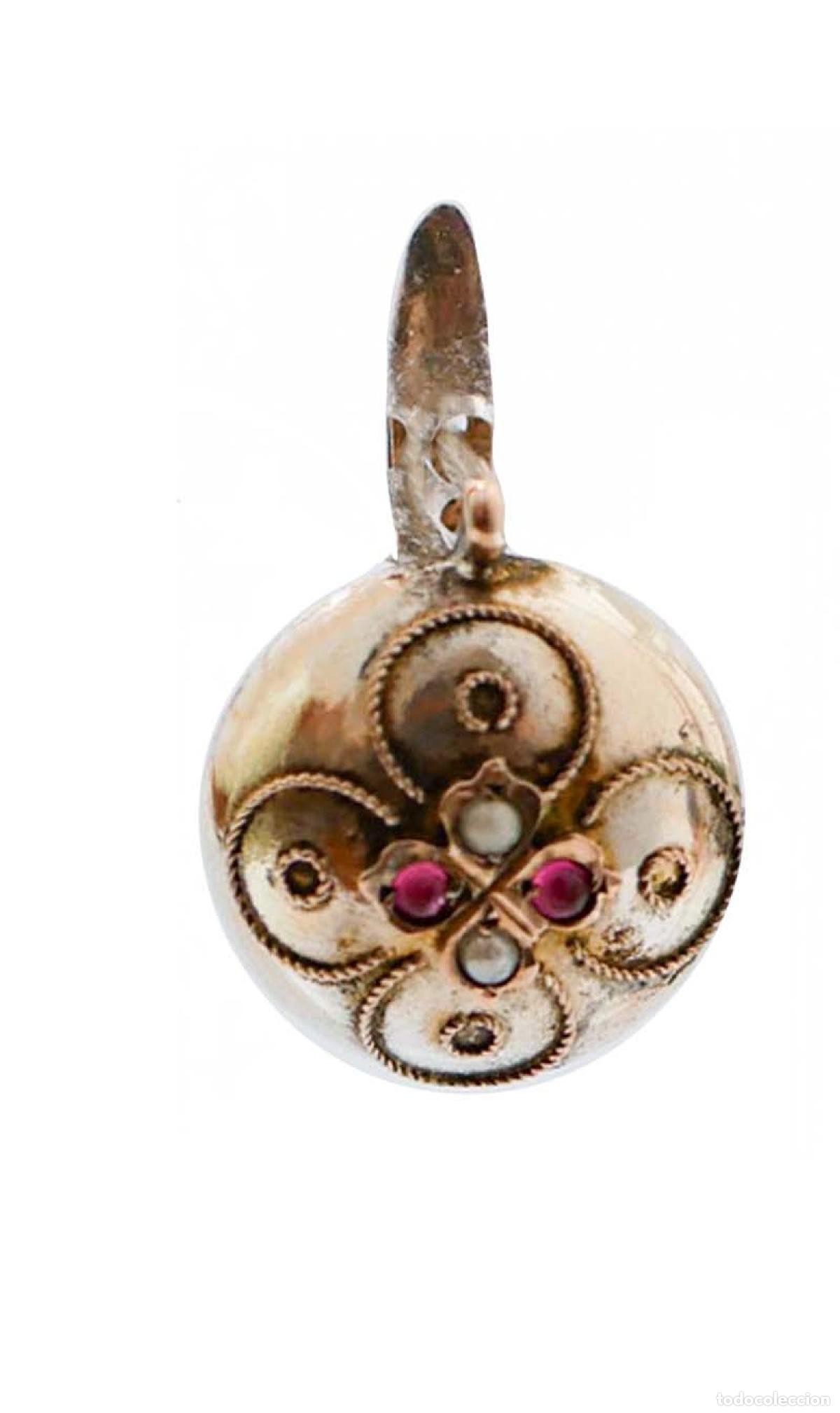Joyeria: Pendientes de rub&iacute;es, perlas y oro rosa - Foto 5